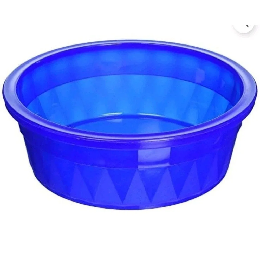 Van Ness Large Plastic Cobalt Blue Dog Food Water Bowls Lot‎ Of 2 EUC